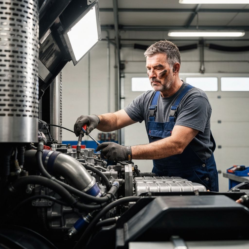 Diesel Mechanic at work