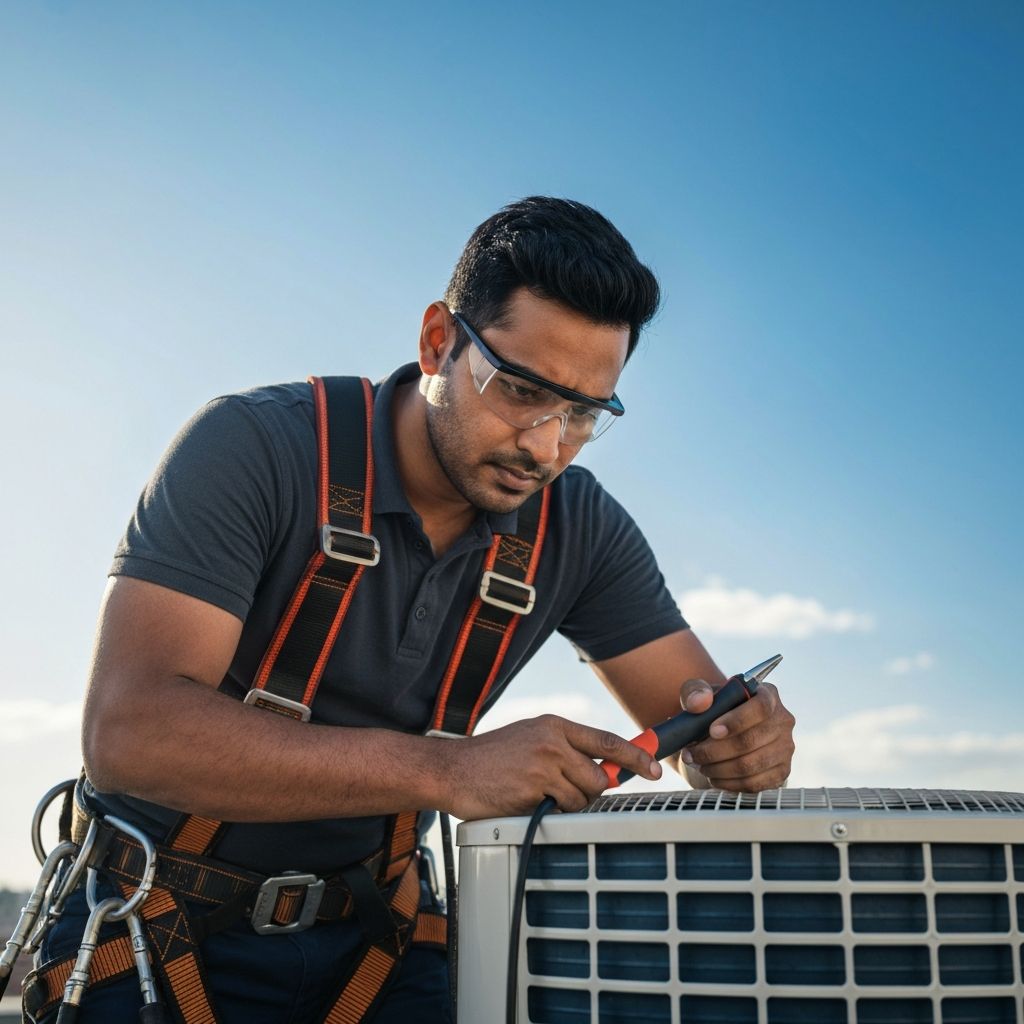 HVAC Technician at work